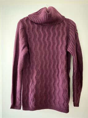 Diesel Plum Cable-Knit Turtleneck Sweater